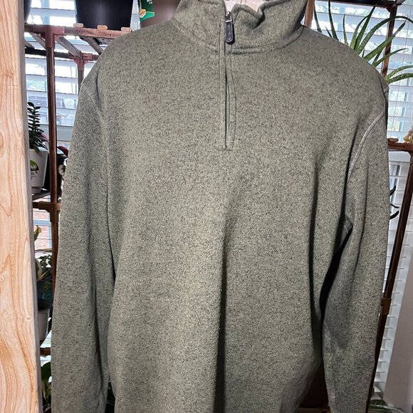 Wrangler Other - Wrangler Green Fleece Quarter Zip Pullover Men 2XL